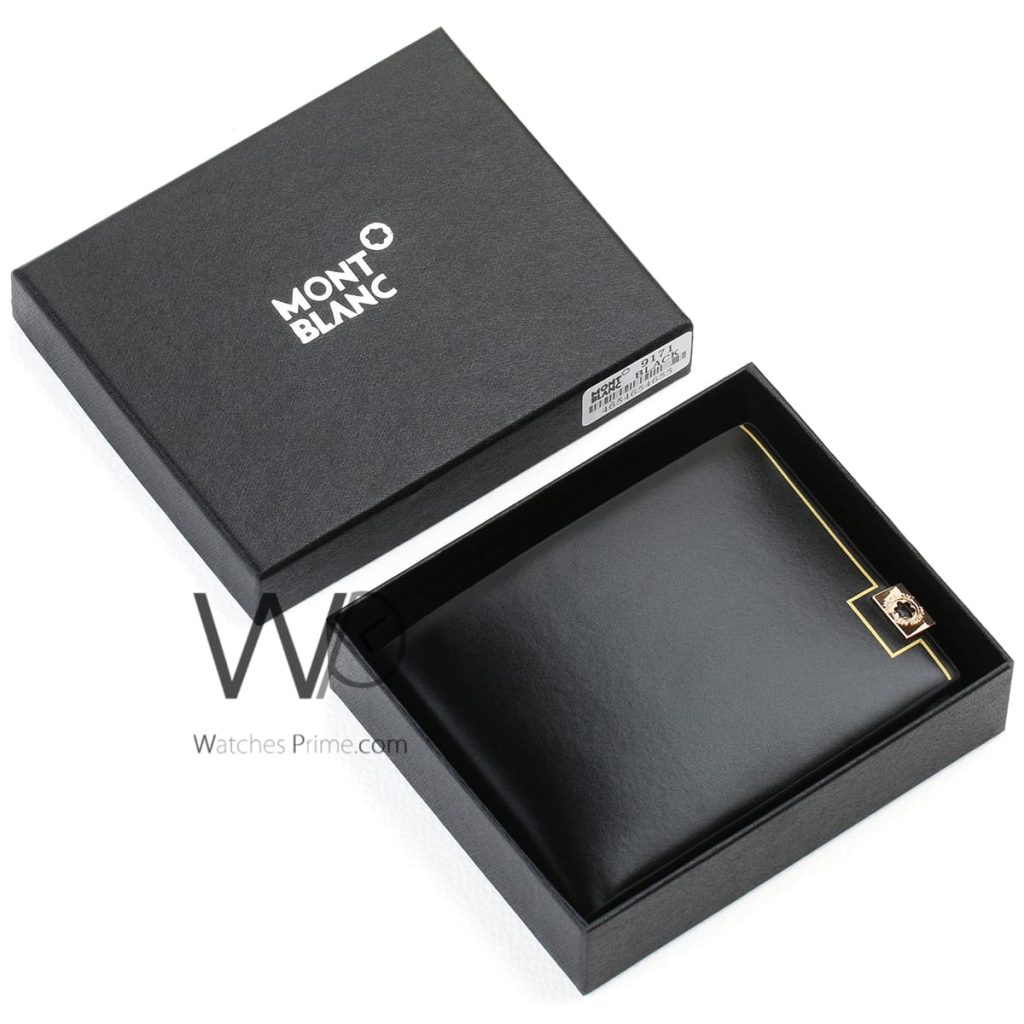 Montblanc Wallet Leather For Men Black | Watches Prime