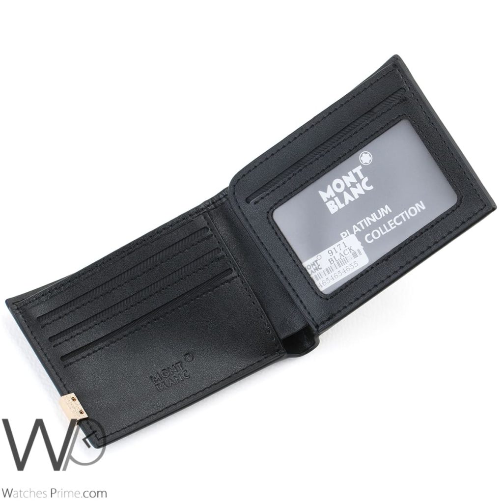 Montblanc Wallet Leather For Men Black | Watches Prime