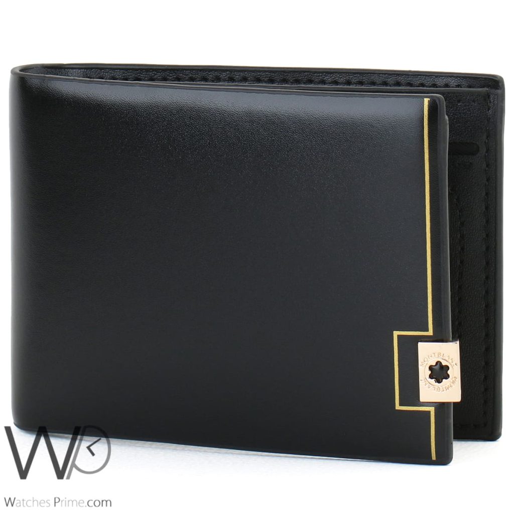 Montblanc Wallet Leather For Men Black | Watches Prime