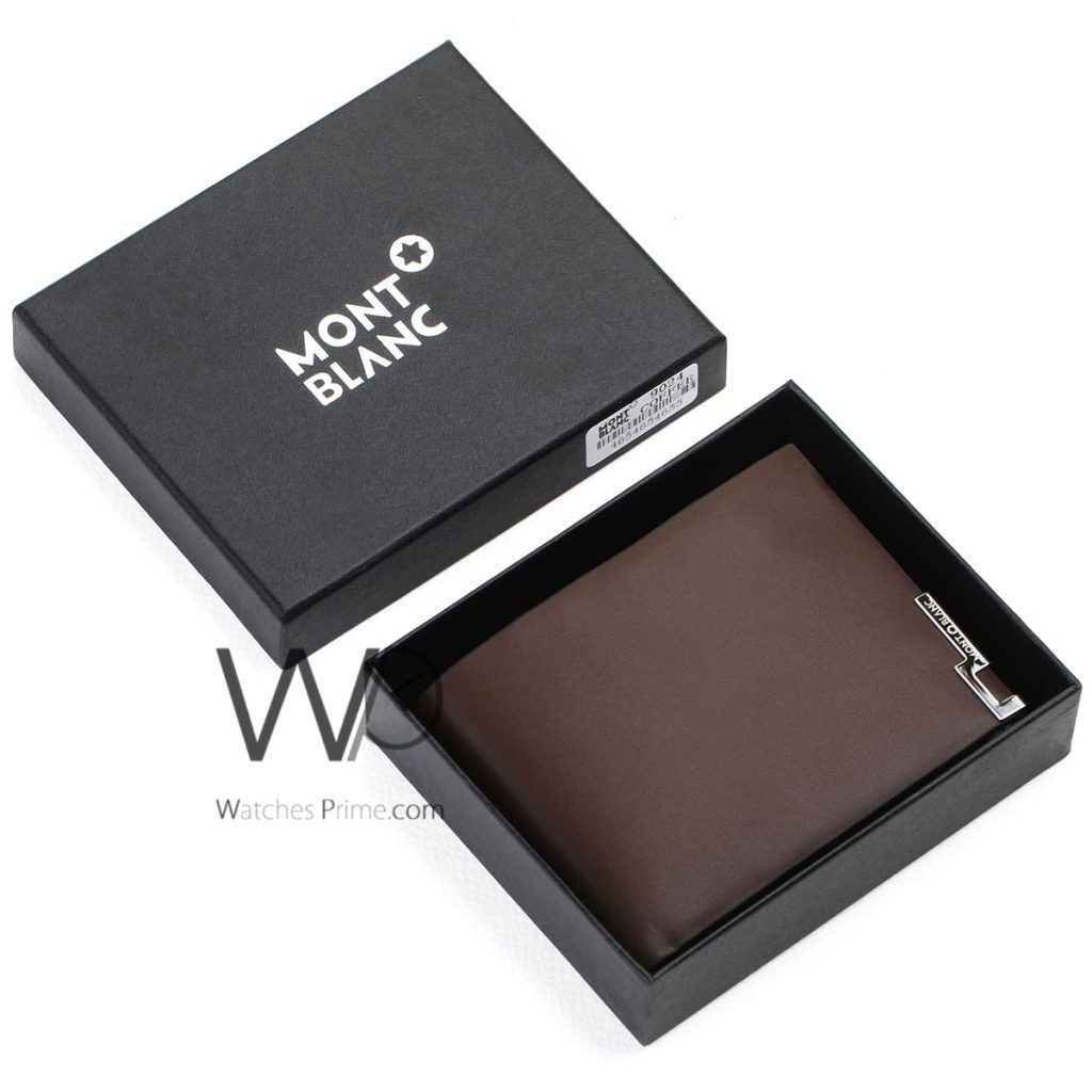 Mont blanc Wallet Leather Brown For Men | Watches Prime