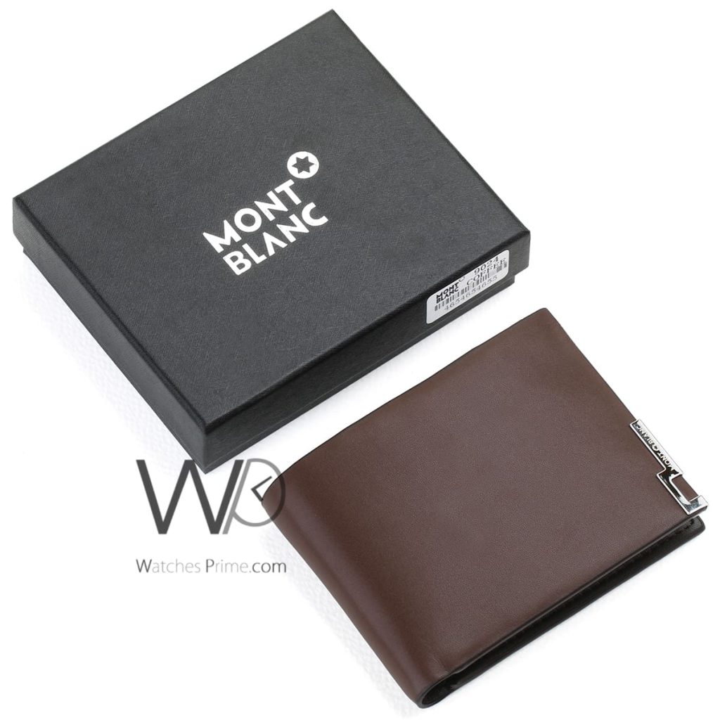 Mont blanc Wallet Leather Brown For Men | Watches Prime