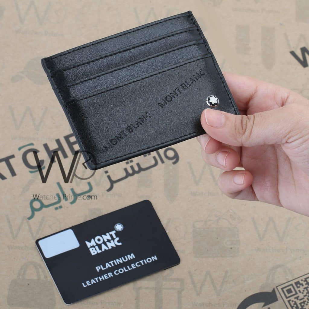 محفظة كروت للرجال مونت بلانك Montblanc اسود | واتشز برايم