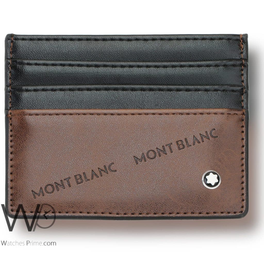 محفظة كروت للرجال مونت بلانك Montblanc بني | واتشز برايم