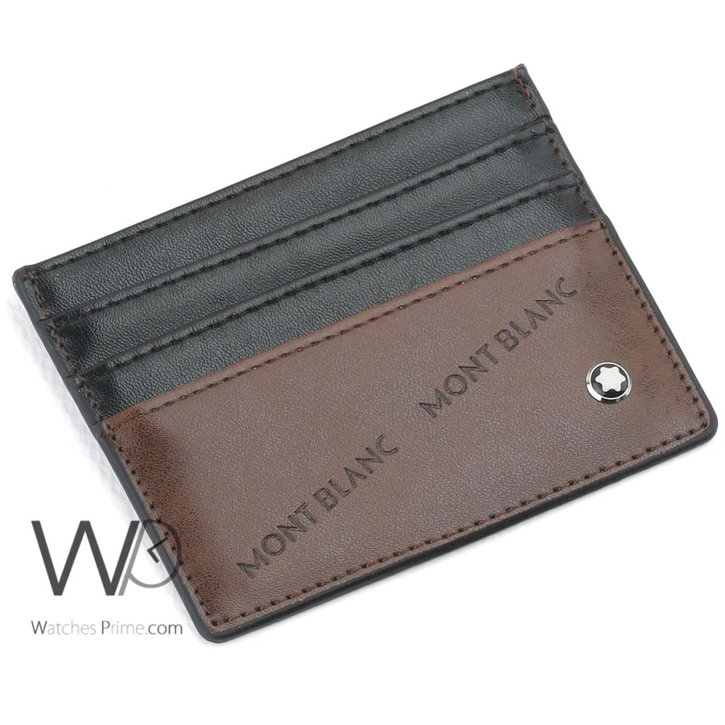 محفظة كروت للرجال مونت بلانك Montblanc بني | واتشز برايم