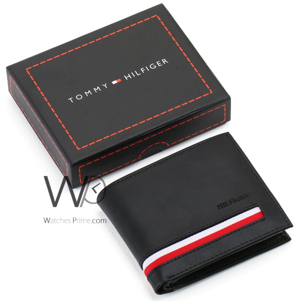 Tommy Hilfiger Wallet Black Original For Men | Watches Prime