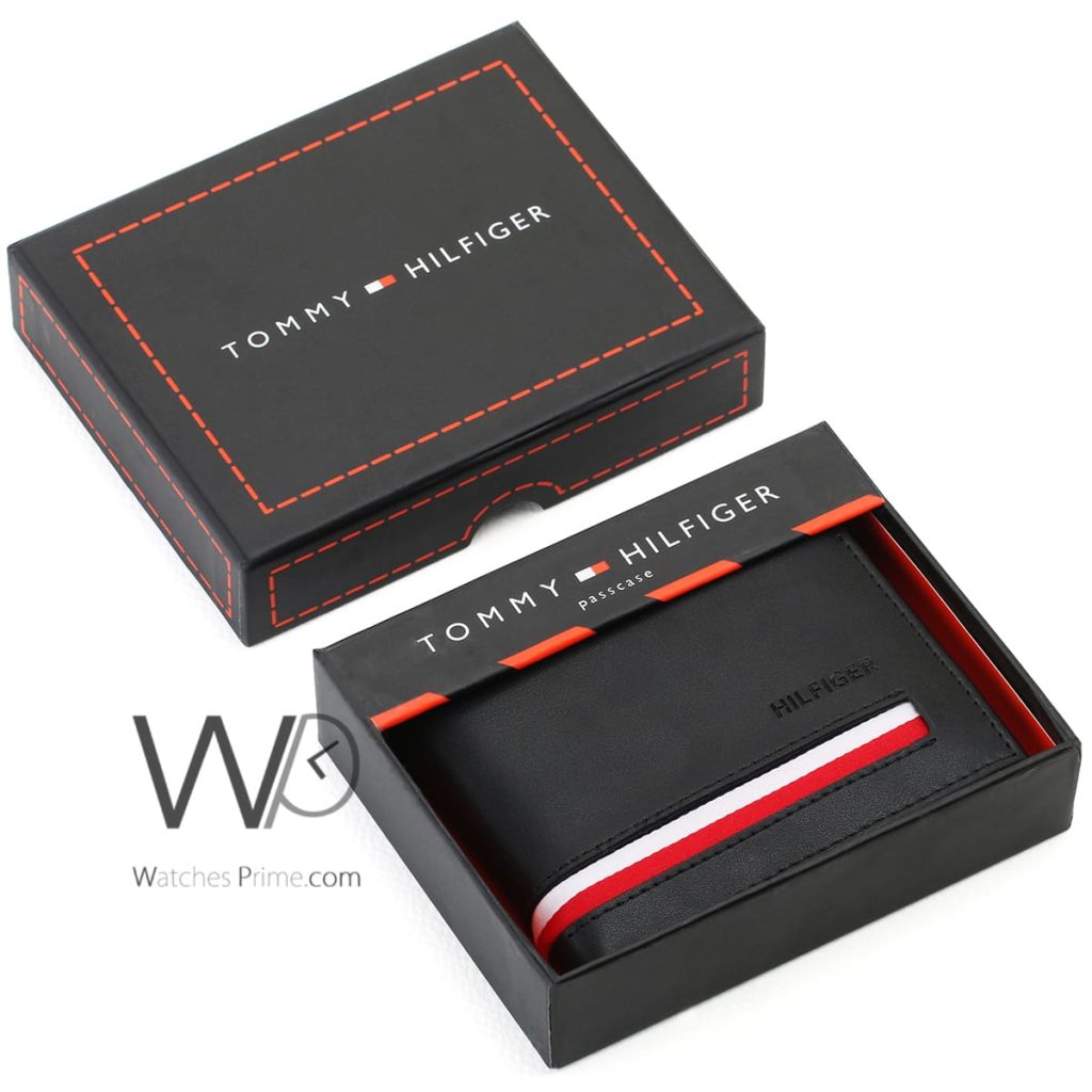 Tommy Hilfiger Wallet Black Original For Men | Watches Prime