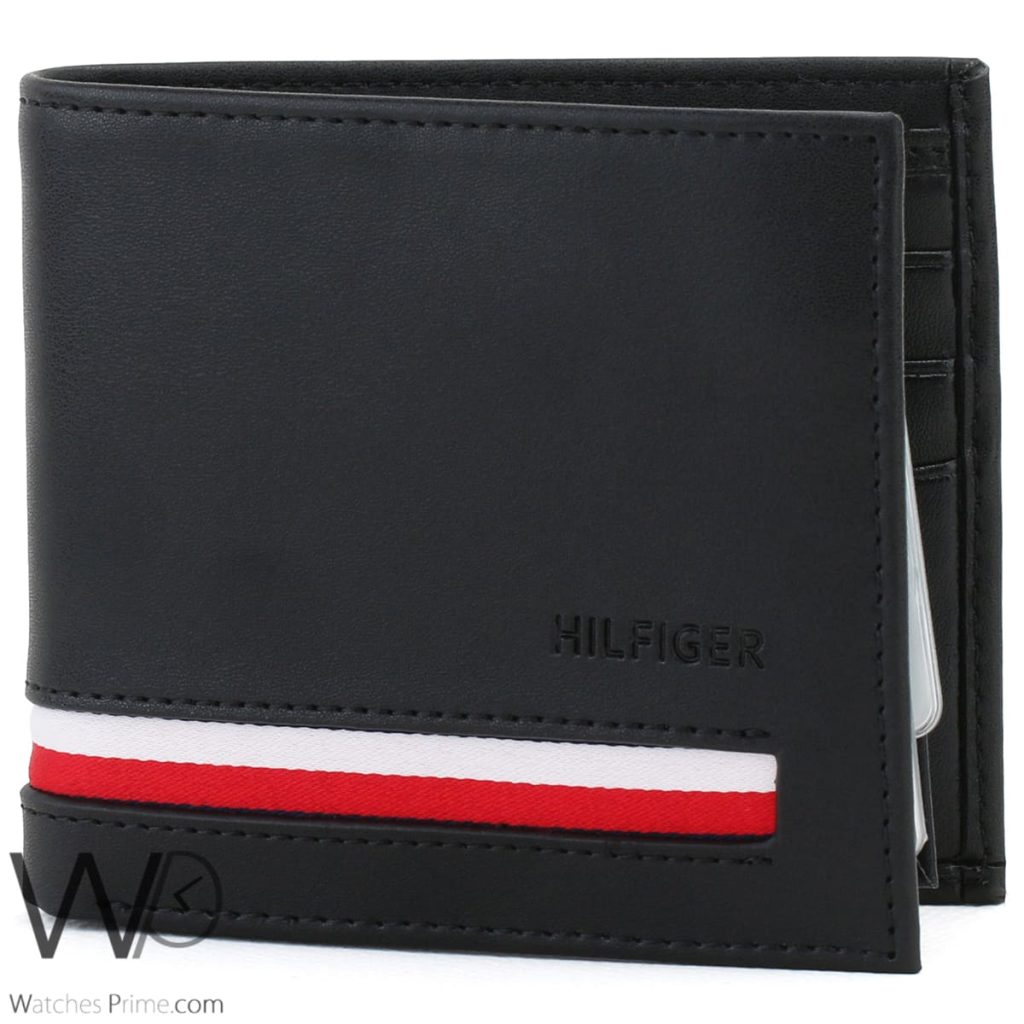 Tommy Hilfiger Wallet Black Original For Men | Watches Prime