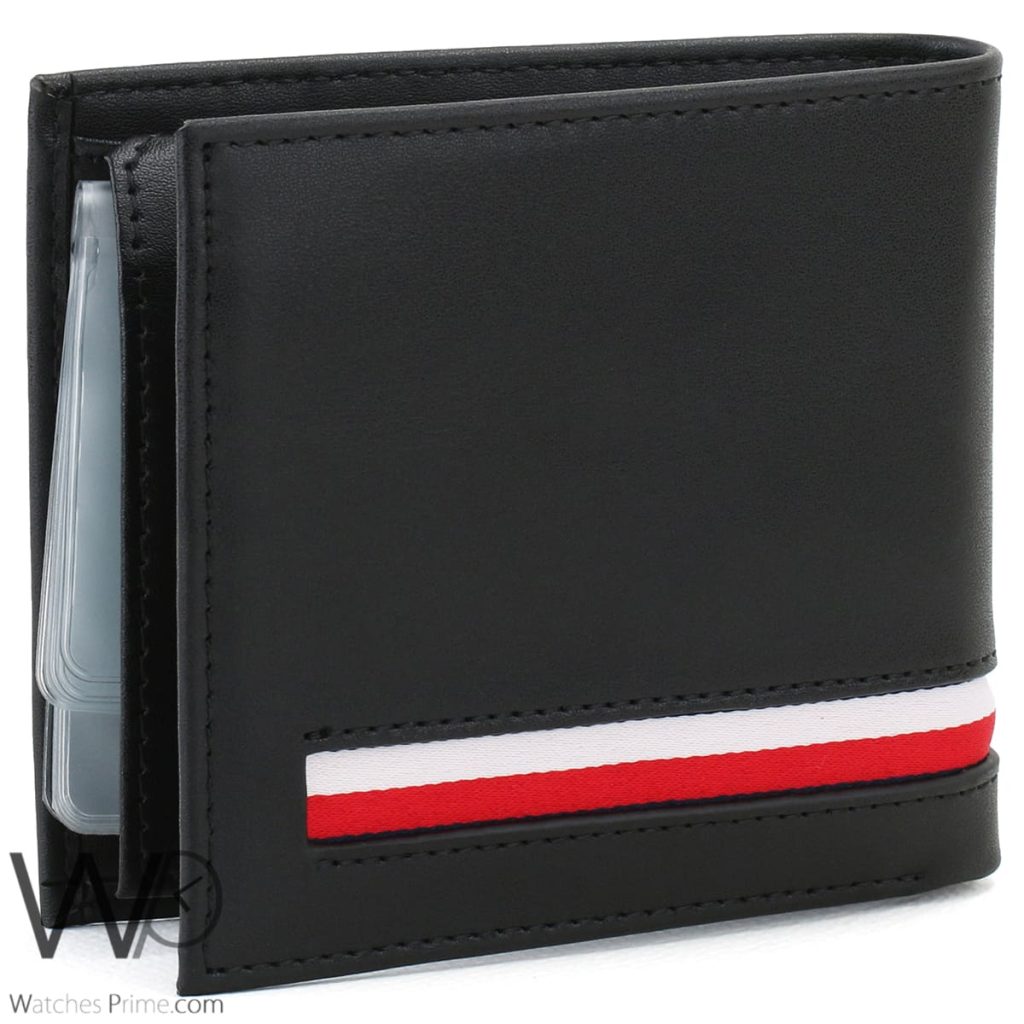 Tommy Hilfiger Wallet Black Original For Men | Watches Prime