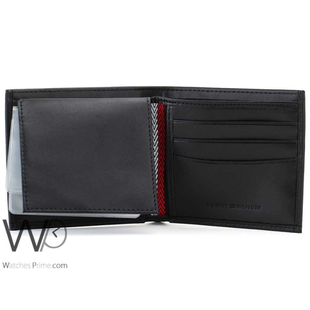 Tommy Hilfiger Wallet Black Original For Men | Watches Prime