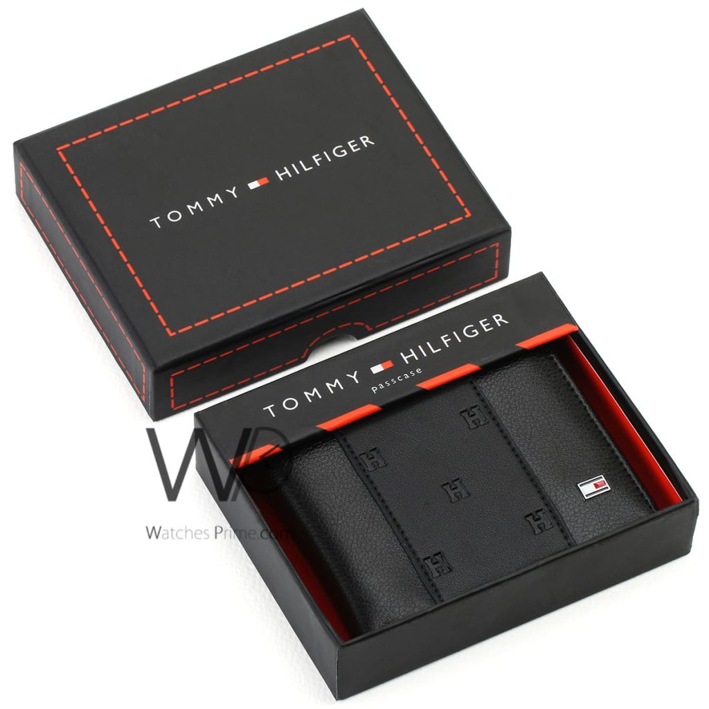 Tommy Hilfiger Wallet For Men Black Original | Watches Prime