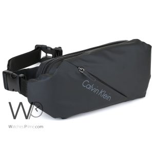 Pouch waist belt calvin klein black polyester mens bag ck