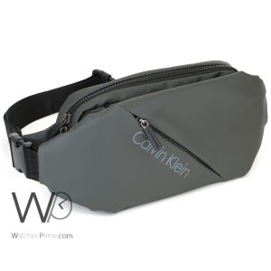 Pouch waist belt calvin klein grey polyester mens bag ck