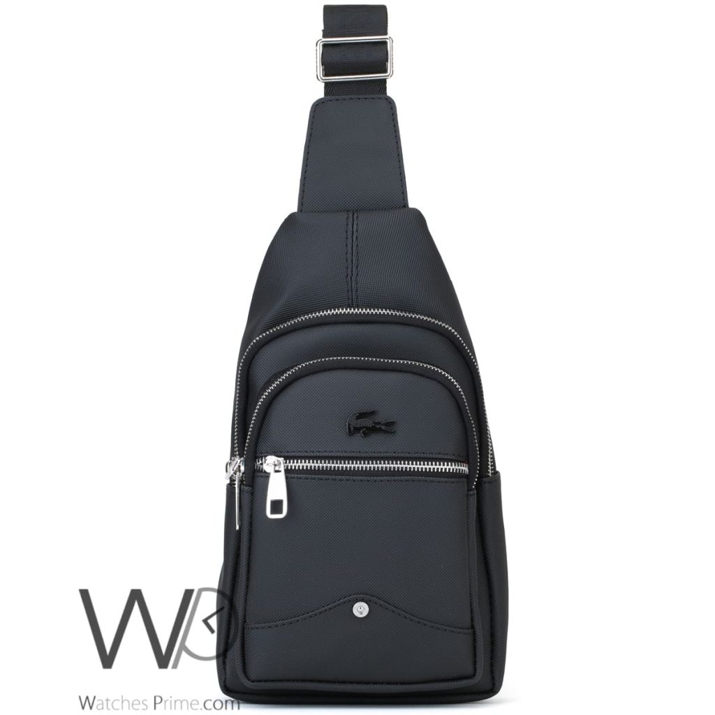 Sling Lacoste Bag Black For men | Watches Prime