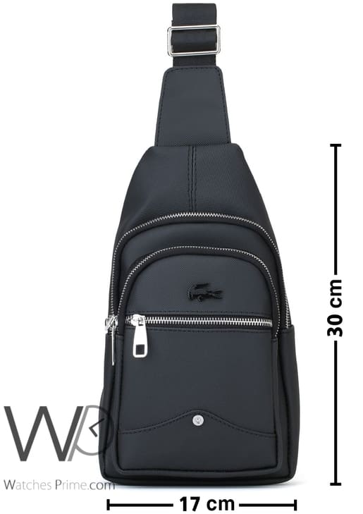 Sling Lacoste Bag Black For men | Watches Prime