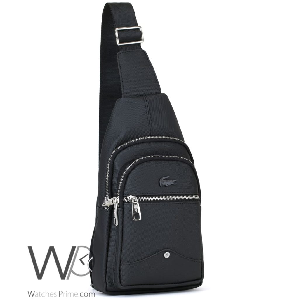Sling Lacoste Bag Black For men | Watches Prime
