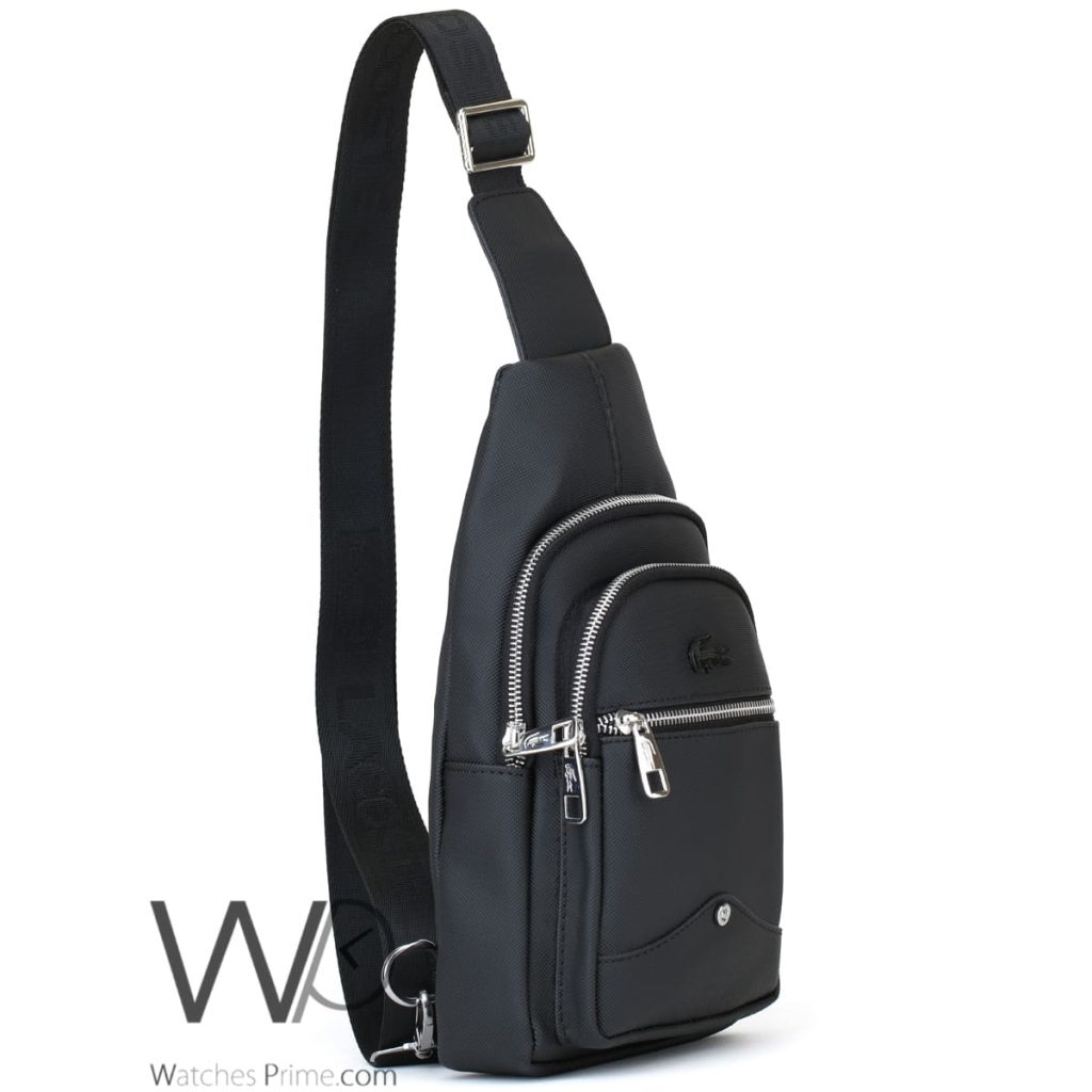 Sling Lacoste Bag Black For men | Watches Prime