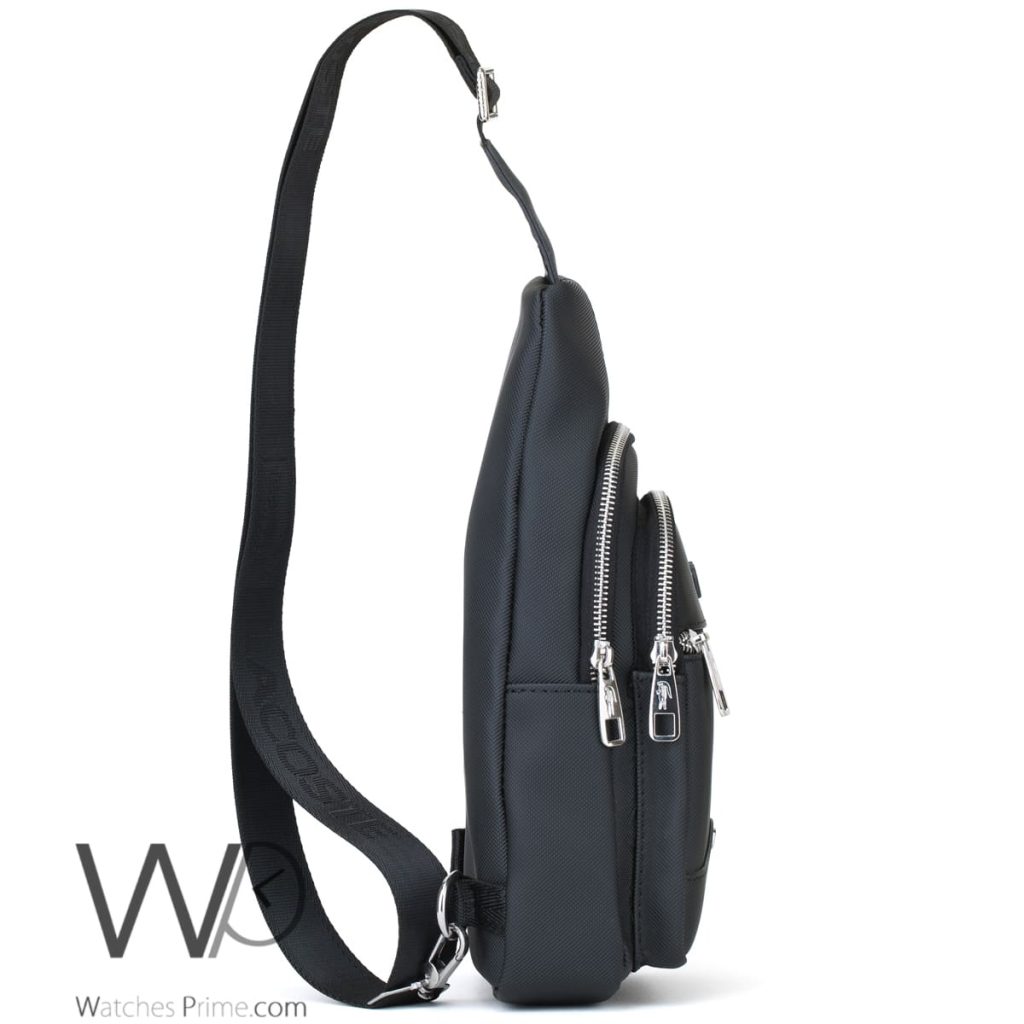 Sling Lacoste Bag Black For men | Watches Prime