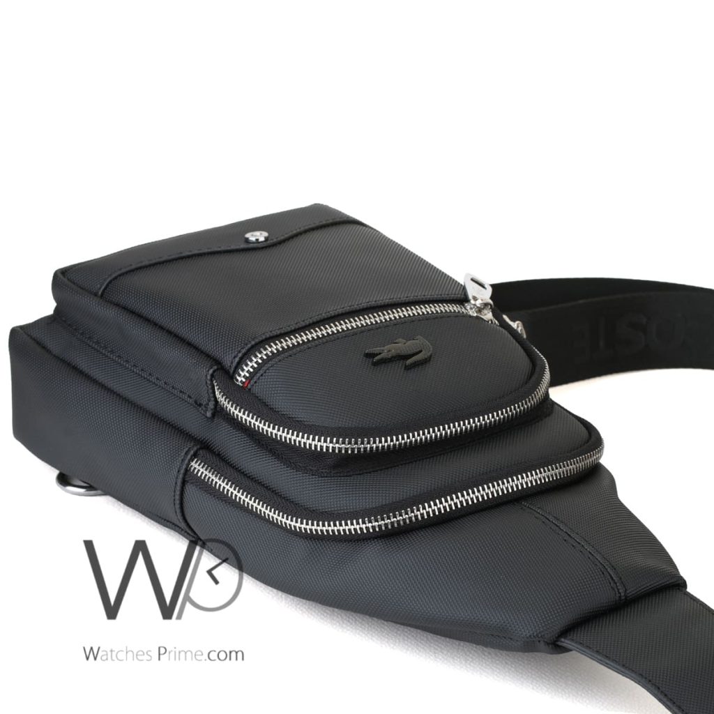 Sling Lacoste Bag Black For men | Watches Prime
