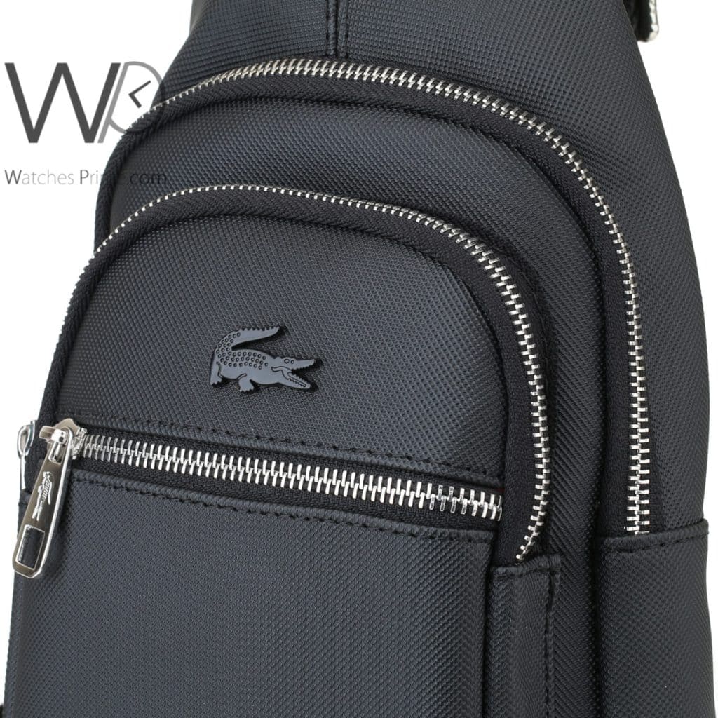 Sling Lacoste Bag Black For men | Watches Prime