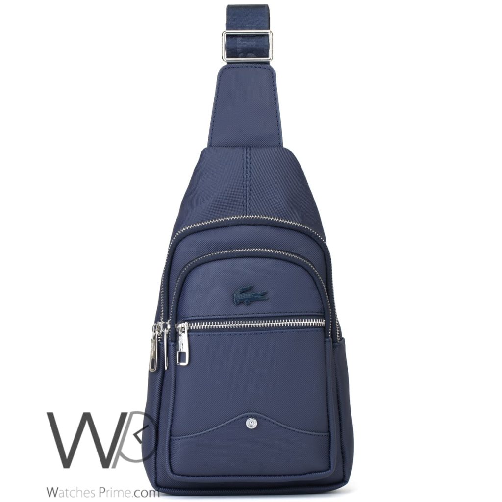 Lacoste Sling Bag Blue For men | Watches Prime