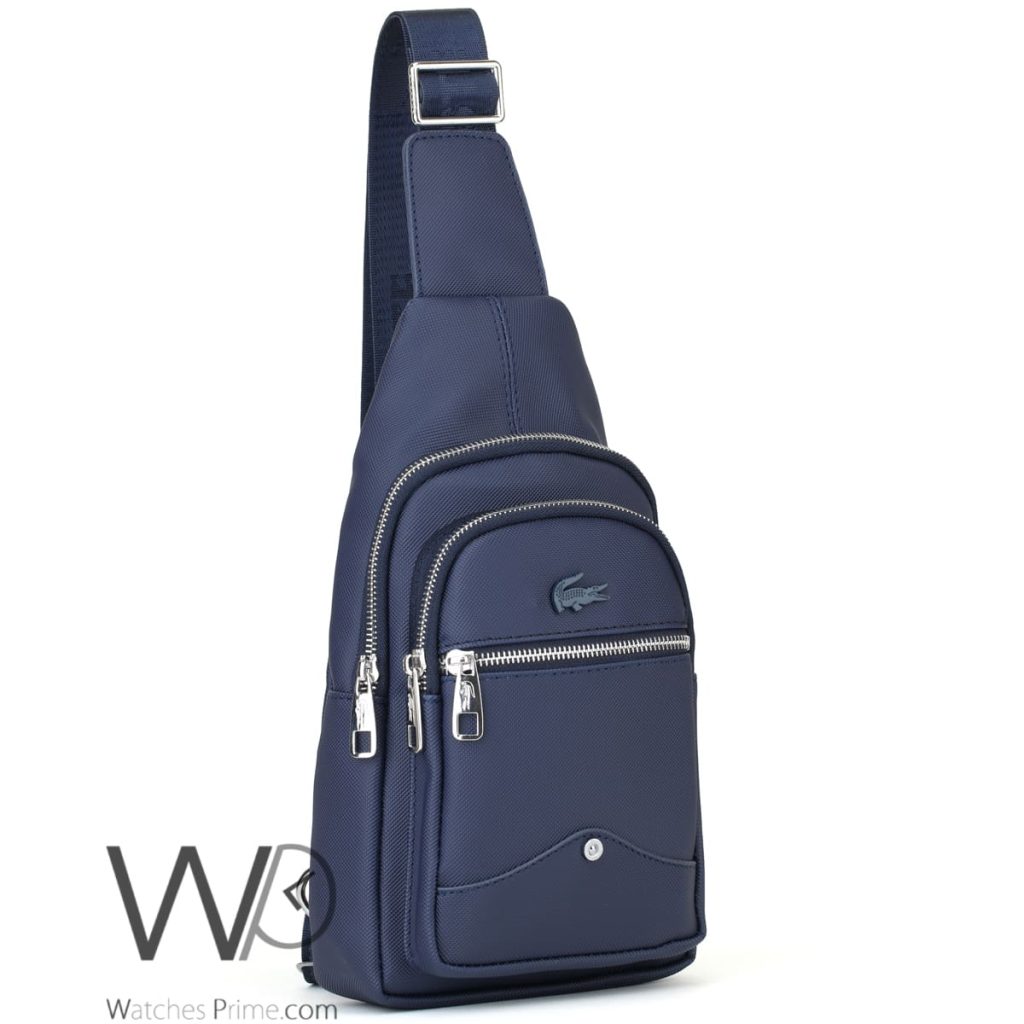 Lacoste Sling Bag Blue For men | Watches Prime