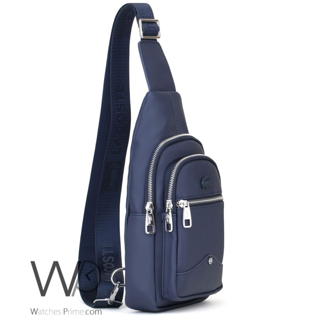 Lacoste Sling Bag Blue For men | Watches Prime