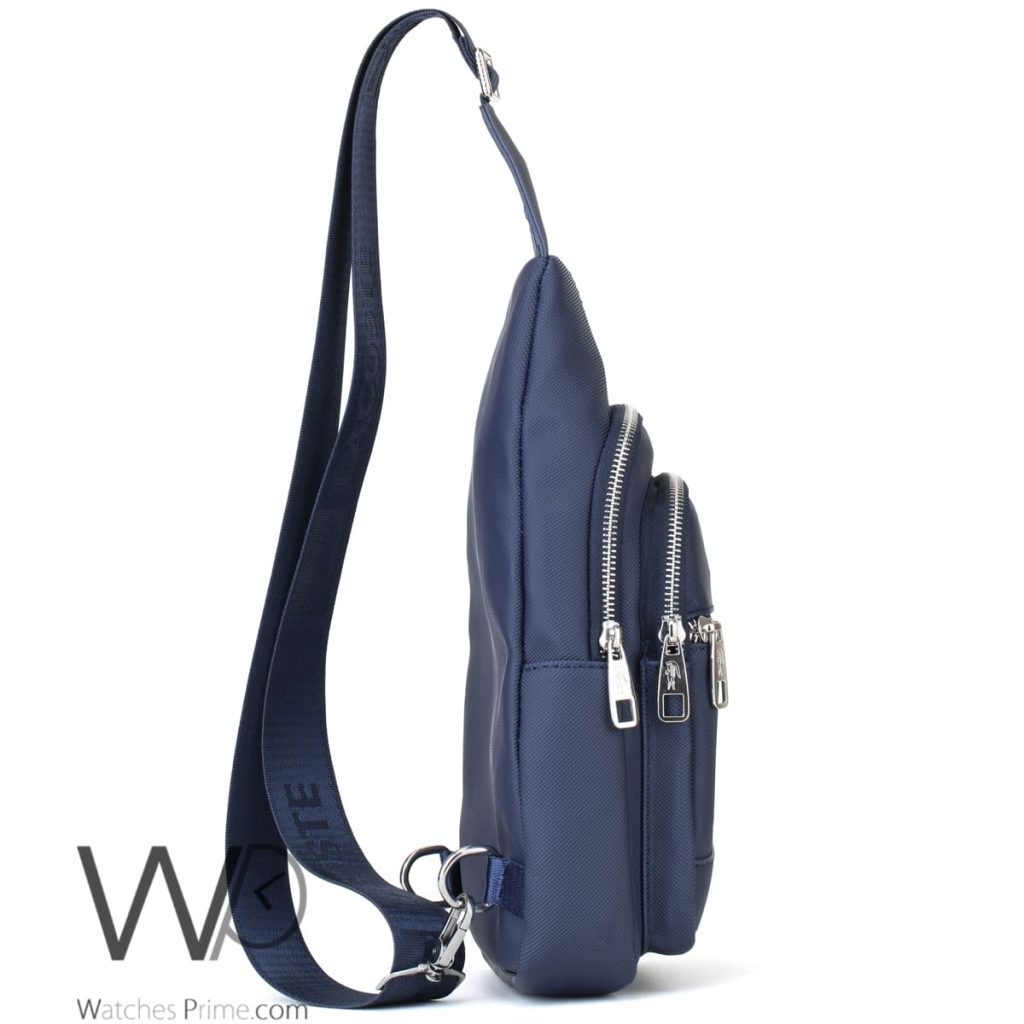Lacoste Sling Bag Blue For men | Watches Prime