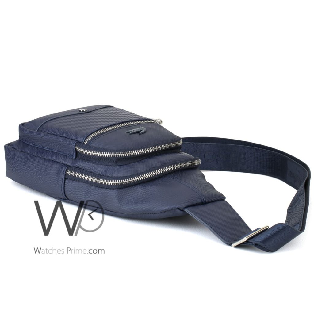 Lacoste Sling Bag Blue For men | Watches Prime