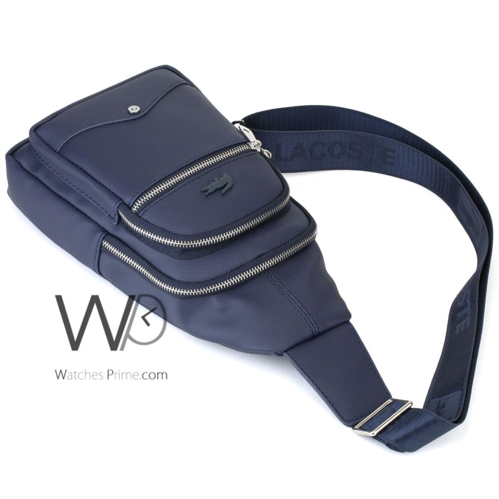 Lacoste Sling Bag Blue For men | Watches Prime
