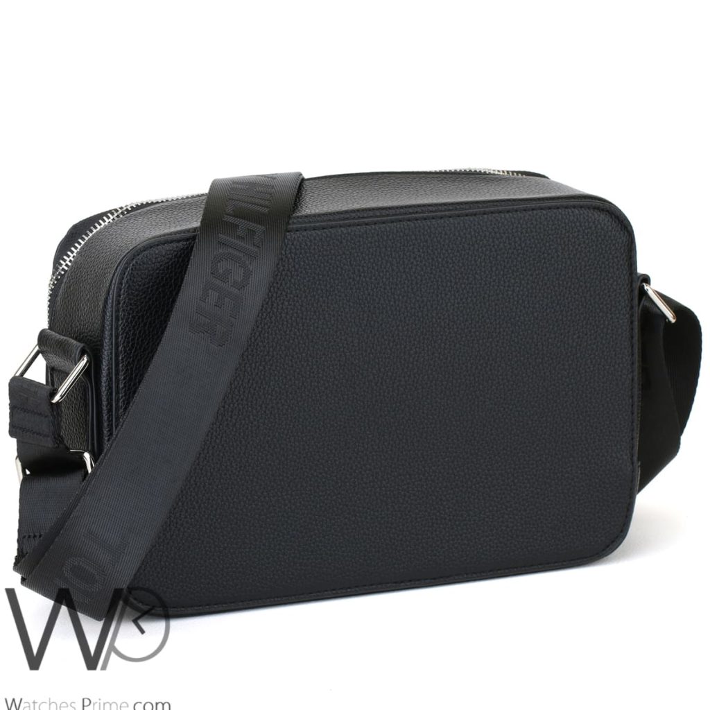 Tommy Hilfiger Black Crossbody Leather Men | Watches Prime