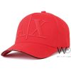 Armani Exchange AX Red Baseball Cotton Cap | Watches Prime