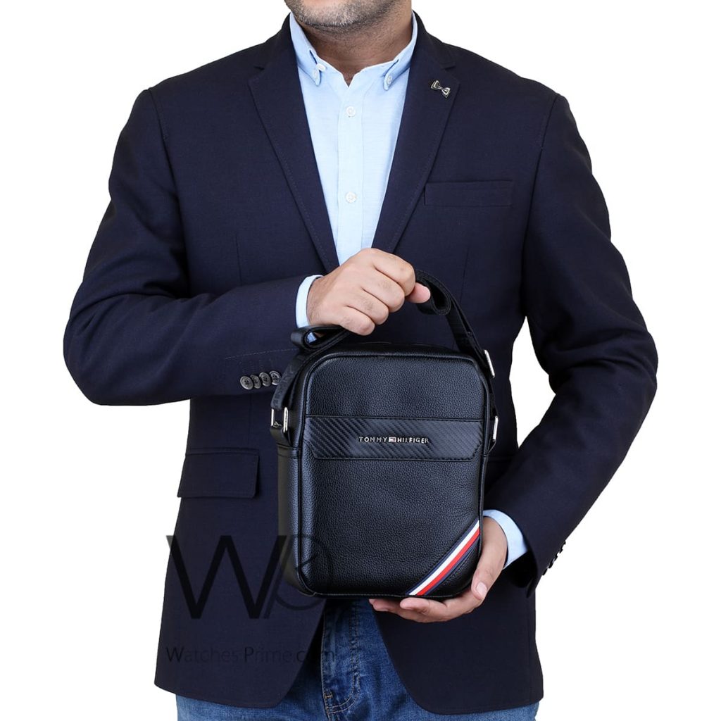 Leather Tommy Hilfiger Crossbody Bag For Men | Watches Prime