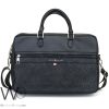 Black Tommy Hilfiger Laptop Bag Leather Men | Watches Prime