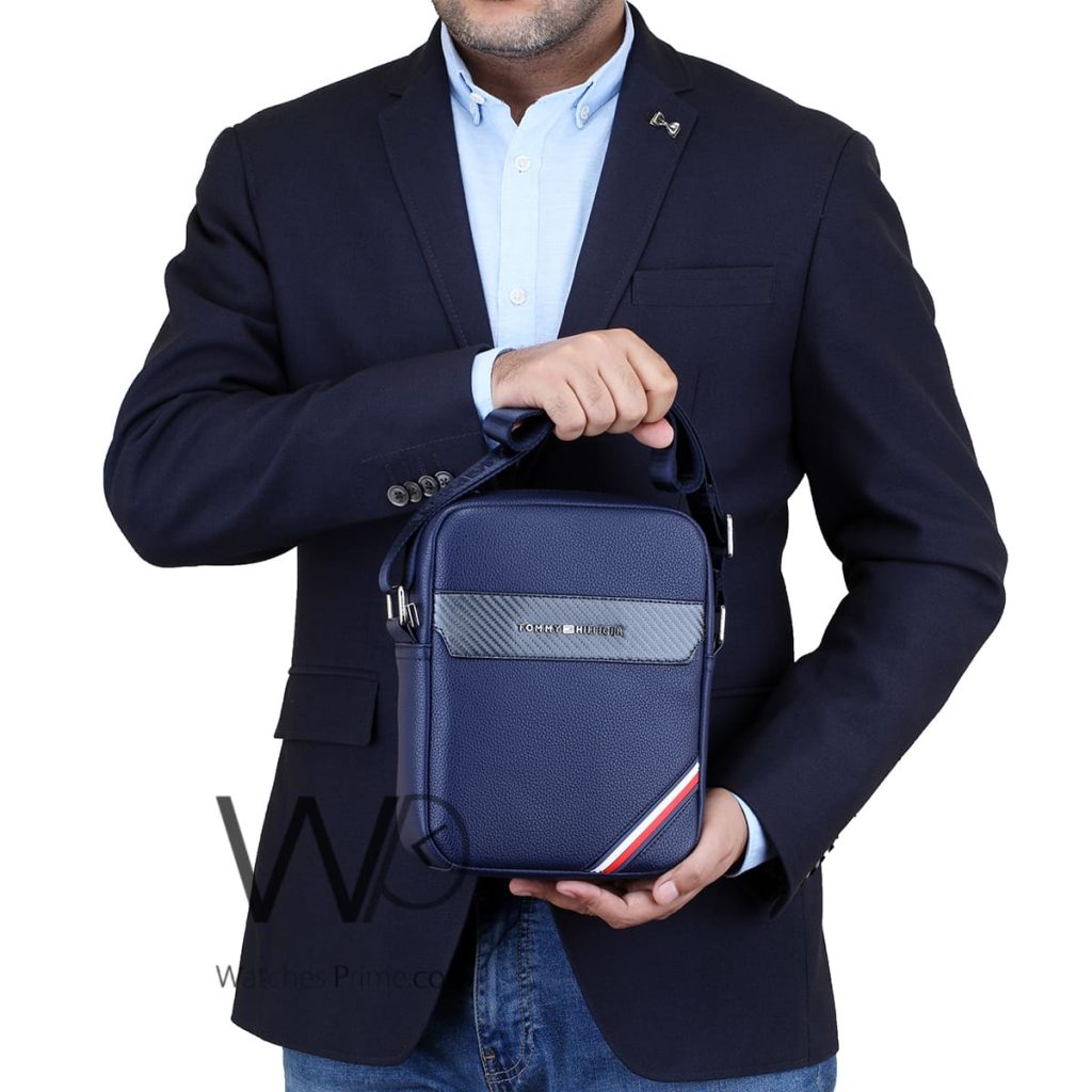 Leather Tommy Hilfiger Crossbody Bag For Men | Watches Prime