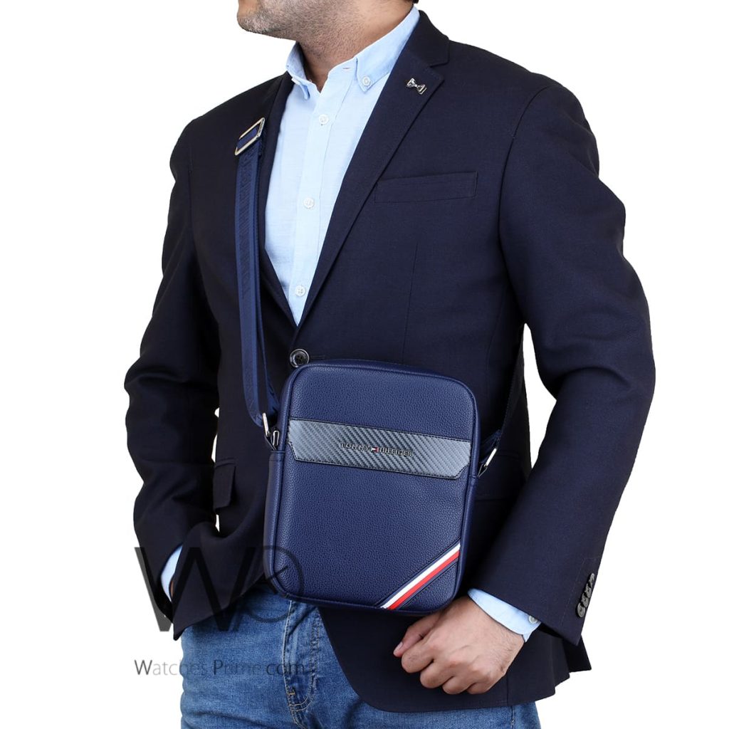 Leather Tommy Hilfiger Crossbody Bag For Men | Watches Prime