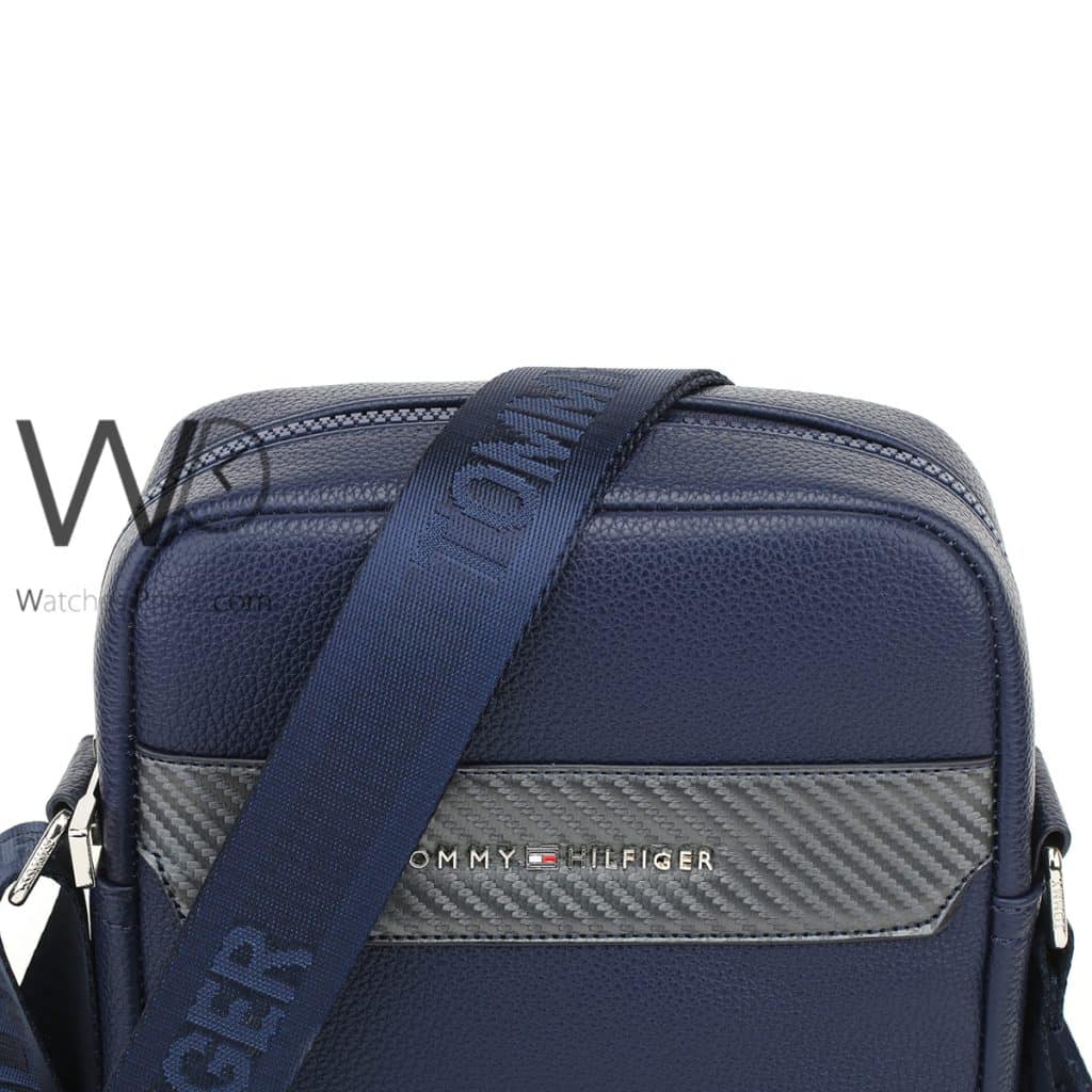 Leather Tommy Hilfiger Crossbody Bag For Men | Watches Prime