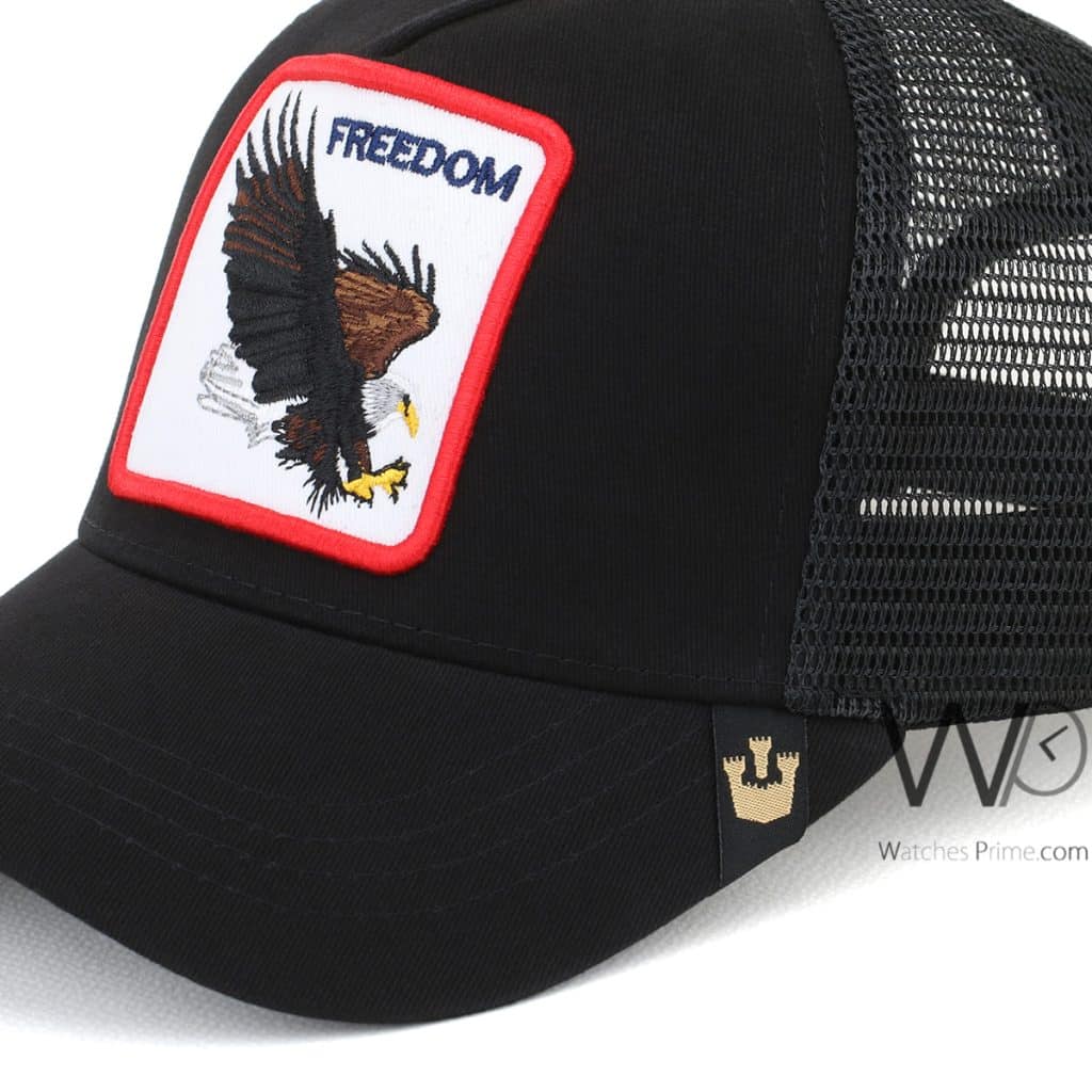 Goorin Bros Freedom Eagle Trucker Black Cap | Watches Prime
