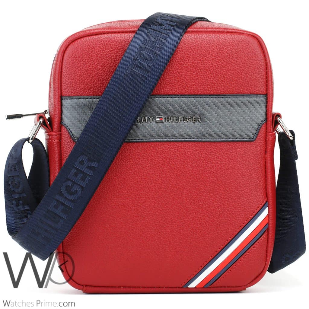 Leather Tommy Hilfiger Crossbody Bag For Men | Watches Prime