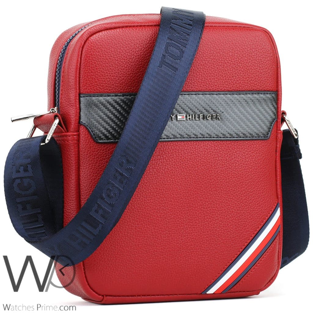 Leather Tommy Hilfiger Crossbody Bag For Men | Watches Prime