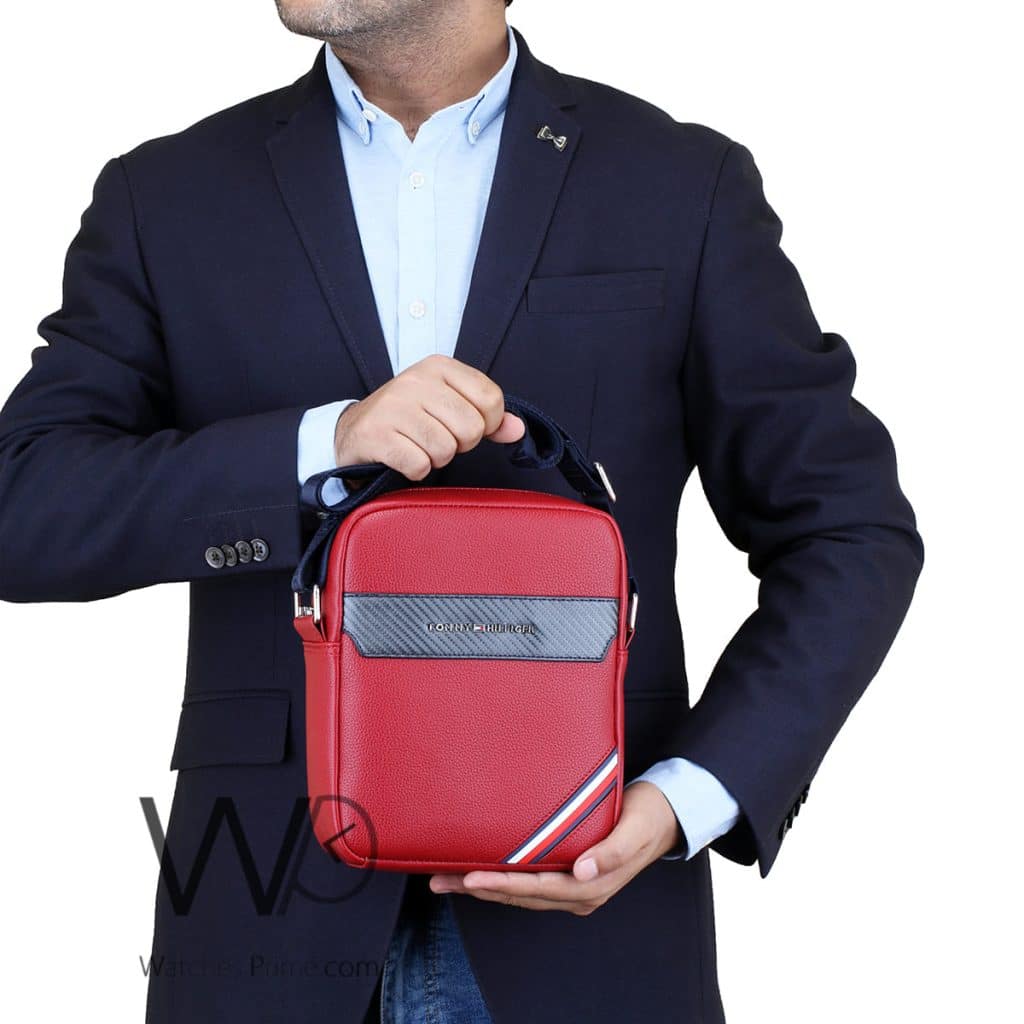 Leather Tommy Hilfiger Crossbody Bag For Men | Watches Prime