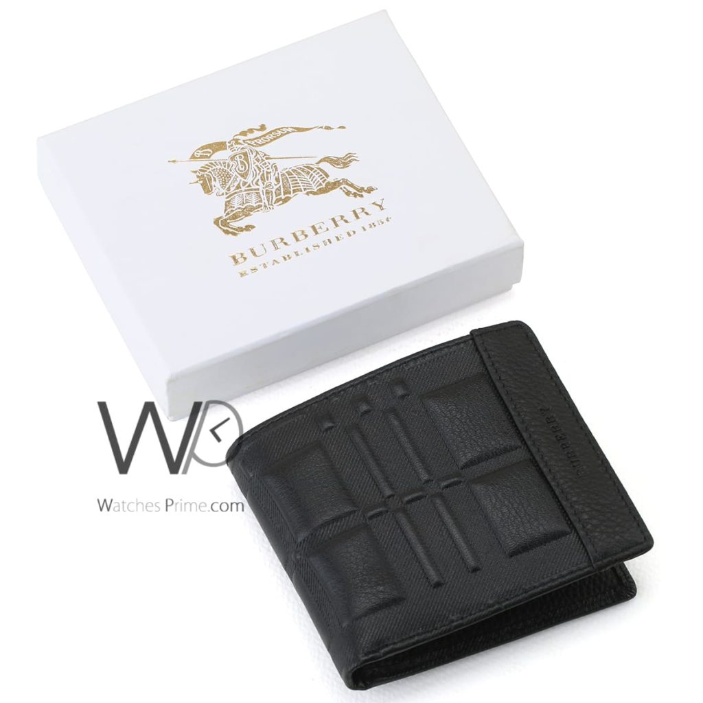 Burberry Wallet Black Leather For Men | Watches Prime