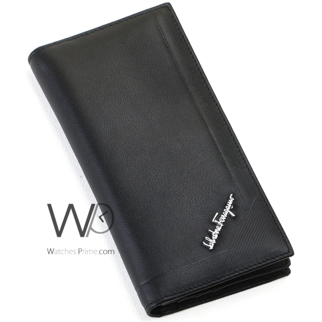 Ferragamo Salvatore Long Wallet Black Men | Watches Prime