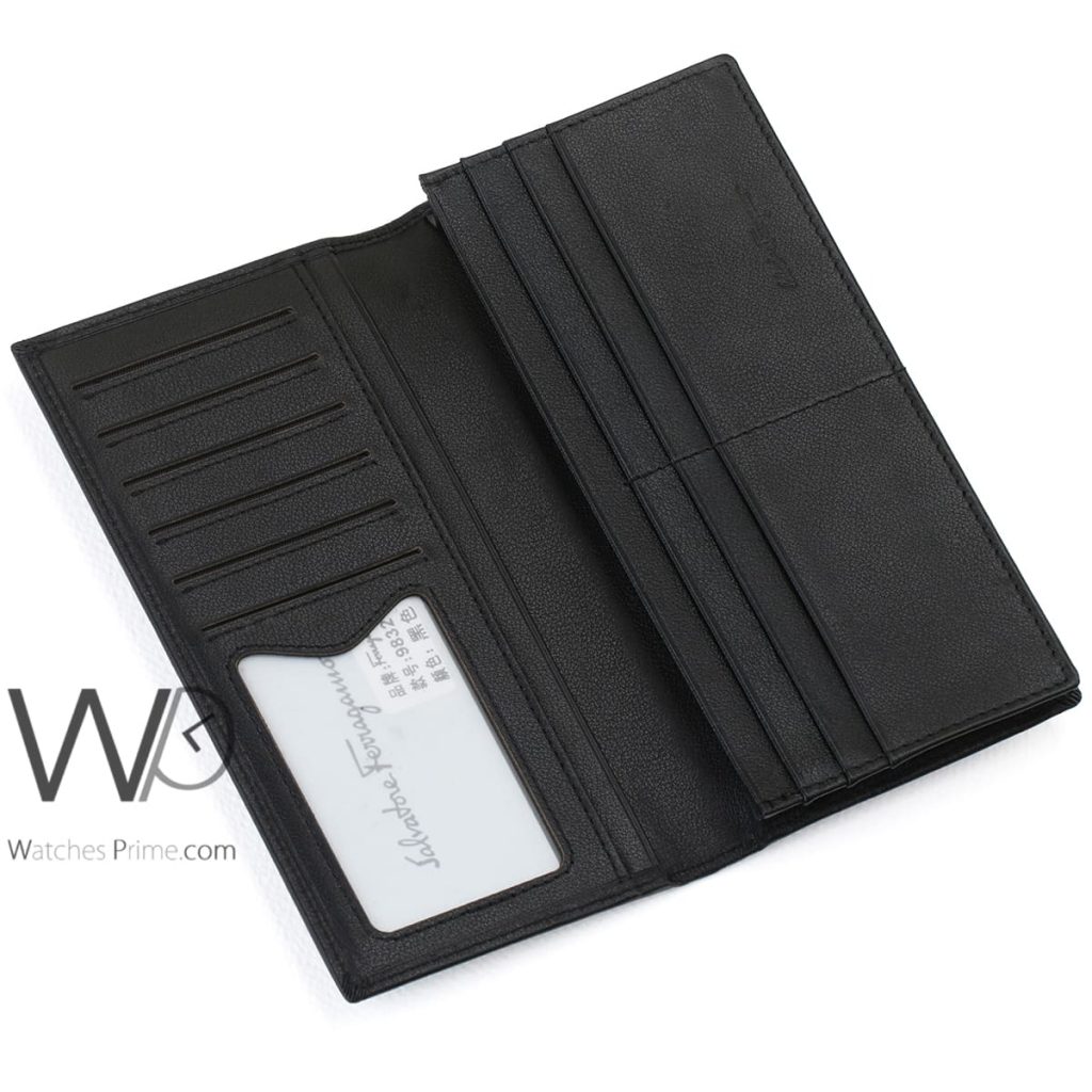 Ferragamo Salvatore Long Wallet Black Men | Watches Prime