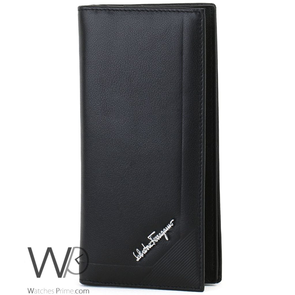 Ferragamo Salvatore Long Wallet Black Men | Watches Prime
