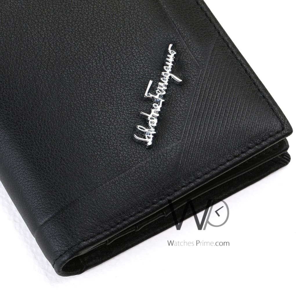 Ferragamo Salvatore Long Wallet Black Men | Watches Prime