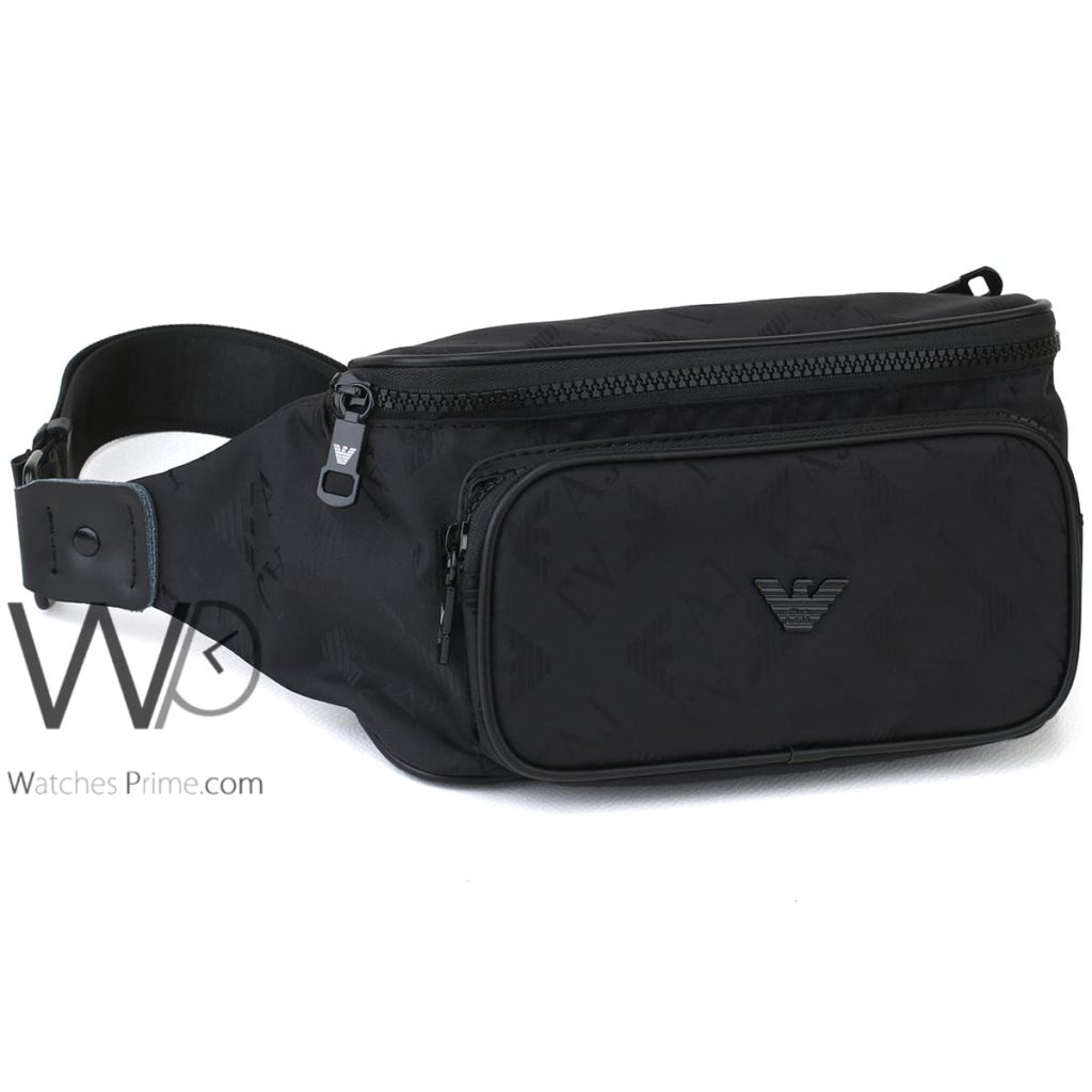 Giorgio Armani JA Nylon Waist Bag Men Black | Watches Prime