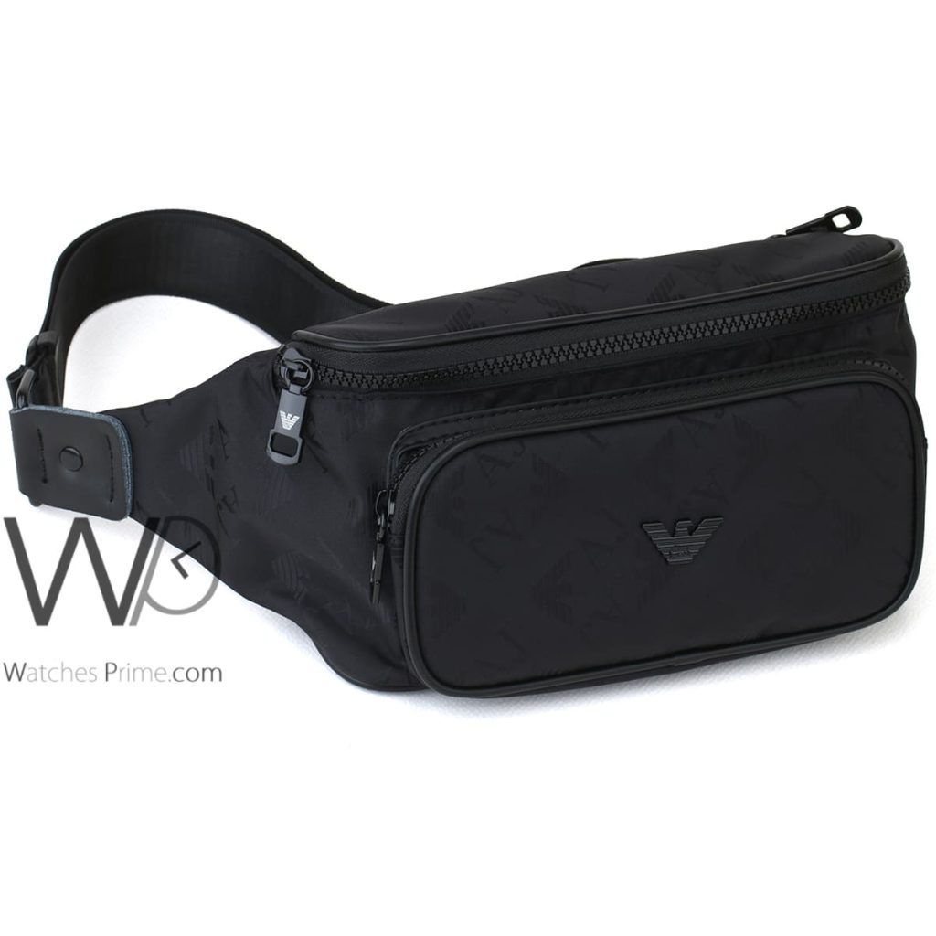 Giorgio Armani JA Nylon Waist Bag Men Black | Watches Prime