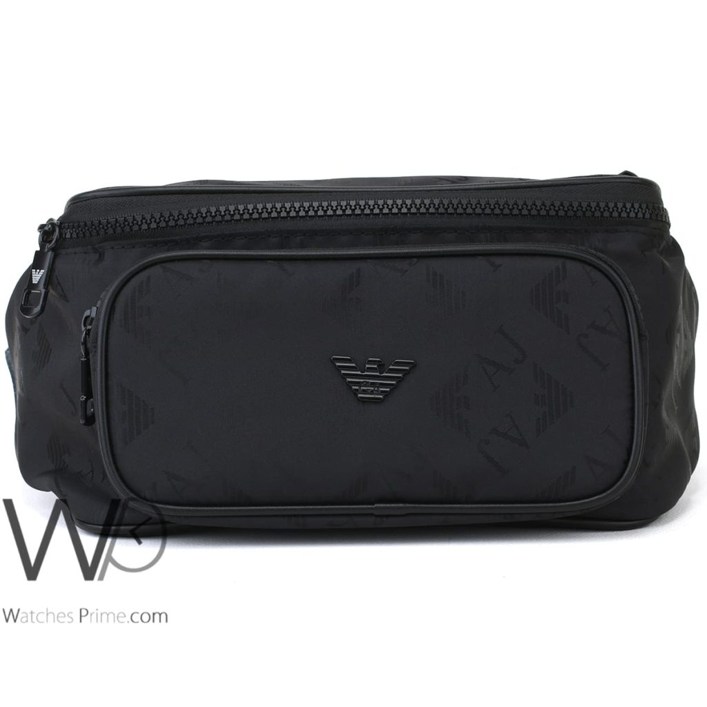Giorgio Armani JA Nylon Waist Bag Men Black | Watches Prime
