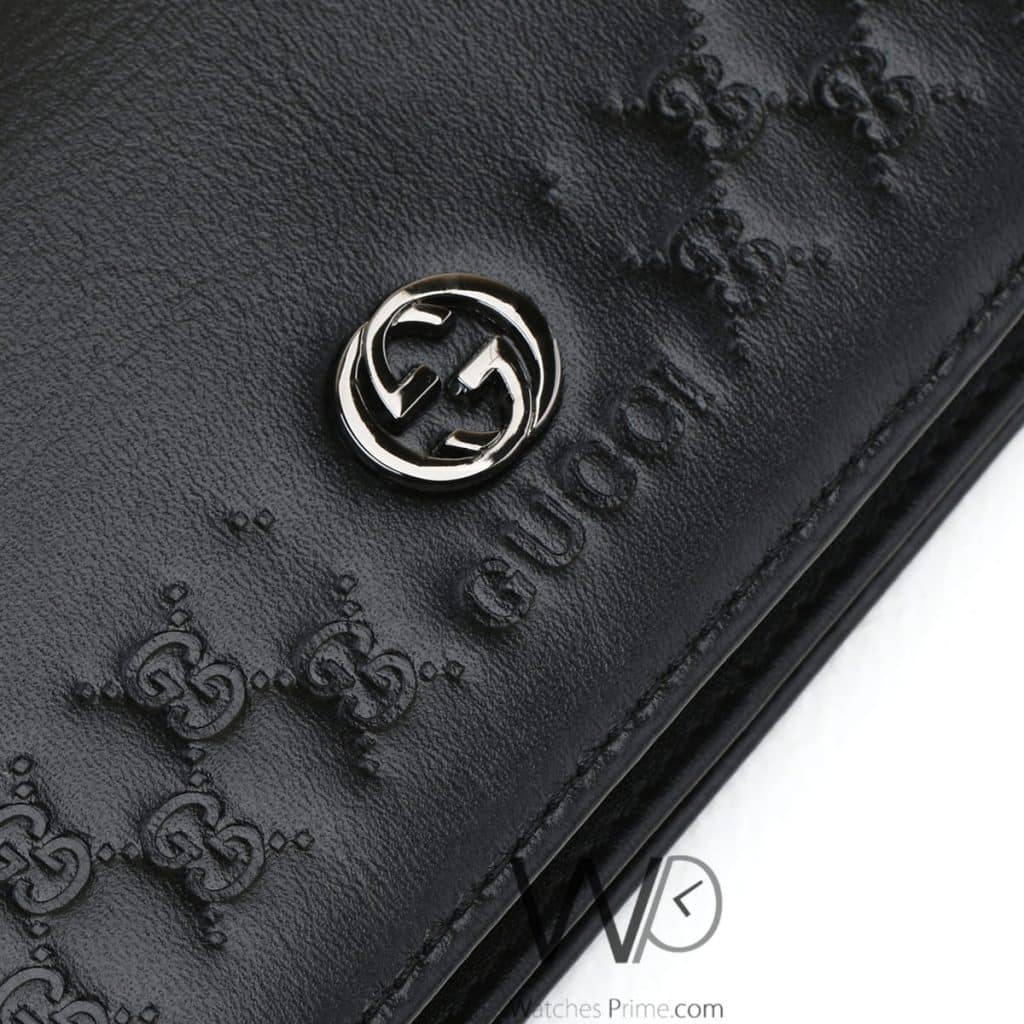 محفظة قوتشي طويلة Gucci GG جلد اسود رجالي |واتشز برايم