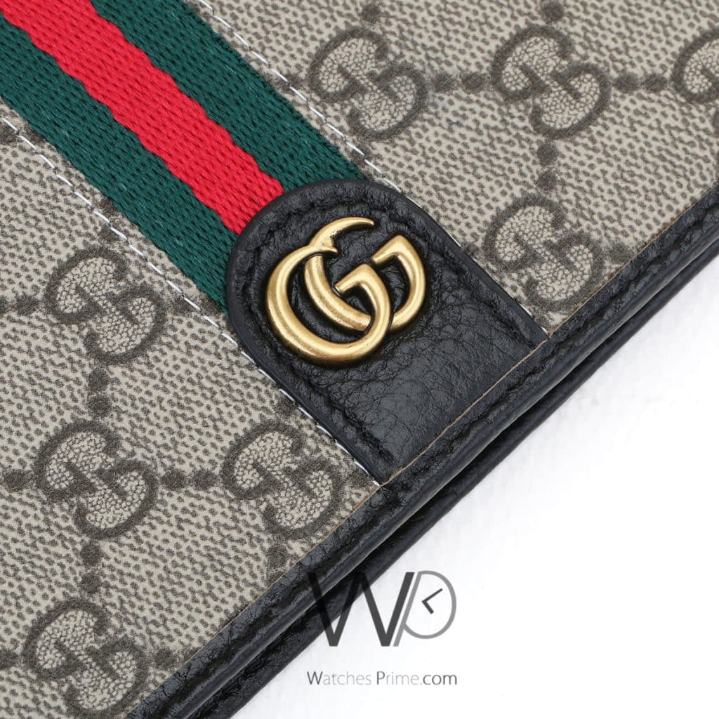 Gucci GG Long Wallet Gray Leather For Men | Watches Prime